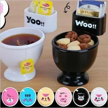

2PCS Creative Cute Plastics Cup With Lid Spoon Toilet Shape Dessert Cups Coffee Mug Ice cream cup