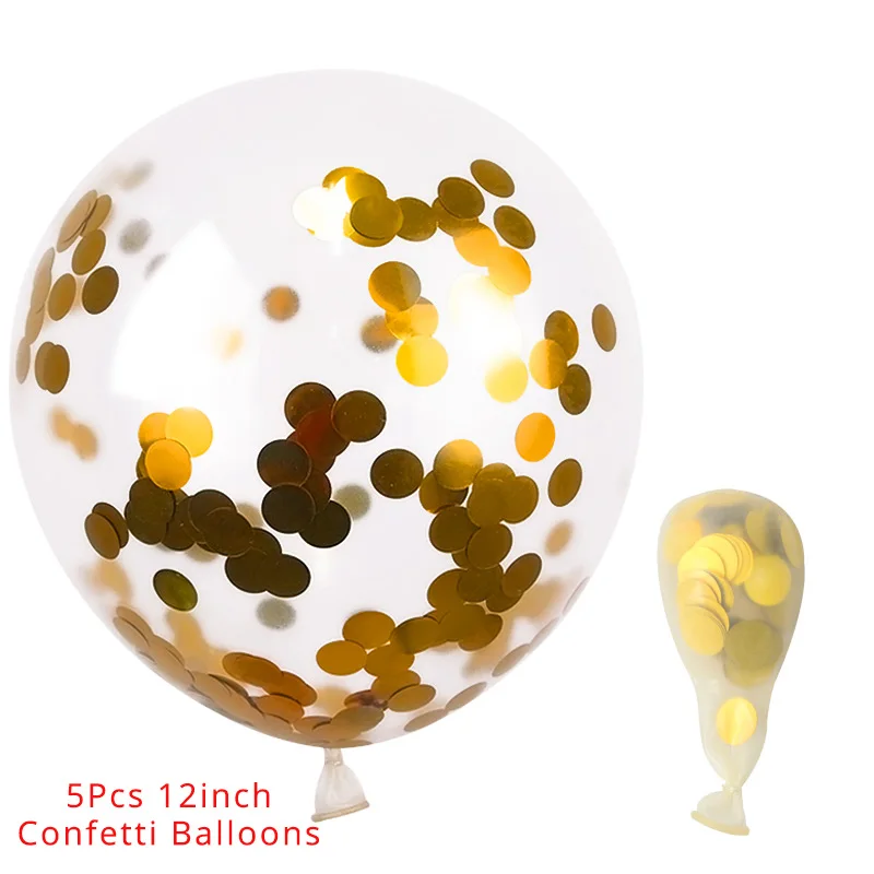 Cyuan 7 трубок Единорог день рождения держатель воздушных шаров латексные шары палка колонна-подставка для детей день рождения вечеринка для малышей вечерние принадлежности - Цвет: 5pcs gold