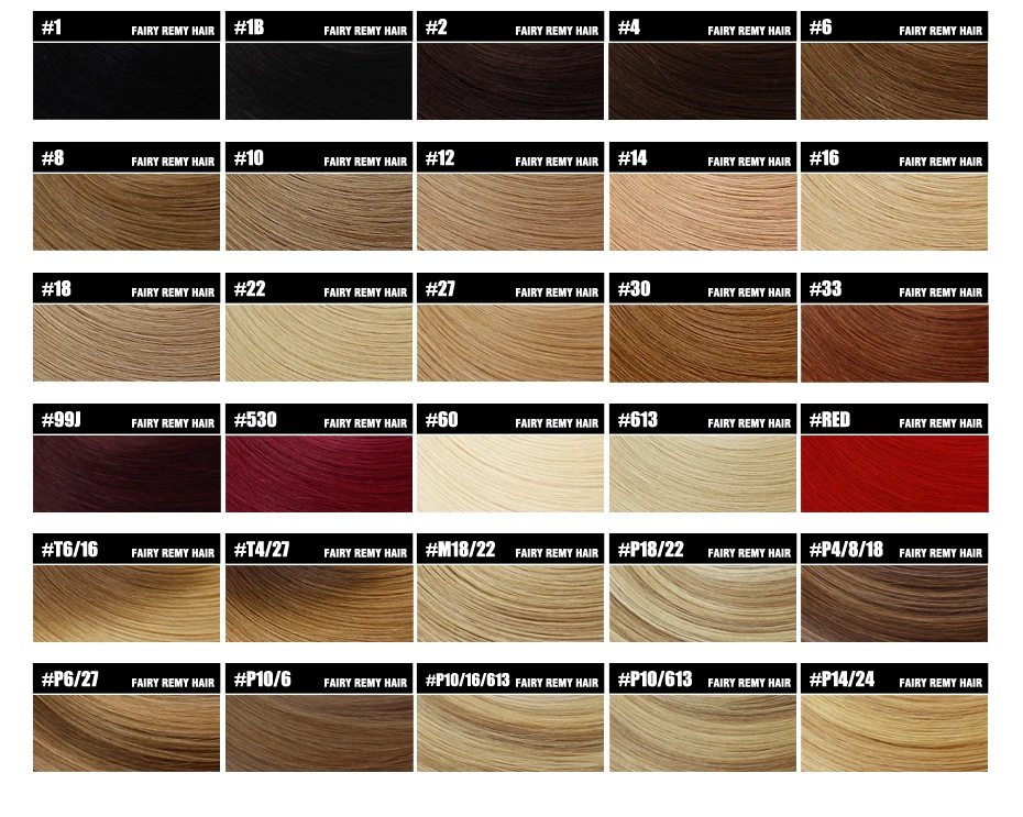 Сказочные волосы remy Remy человеческие волосы цветные кольца/цветные диаграммы 26 цветов доступны могут быть окрашены для салонного образца