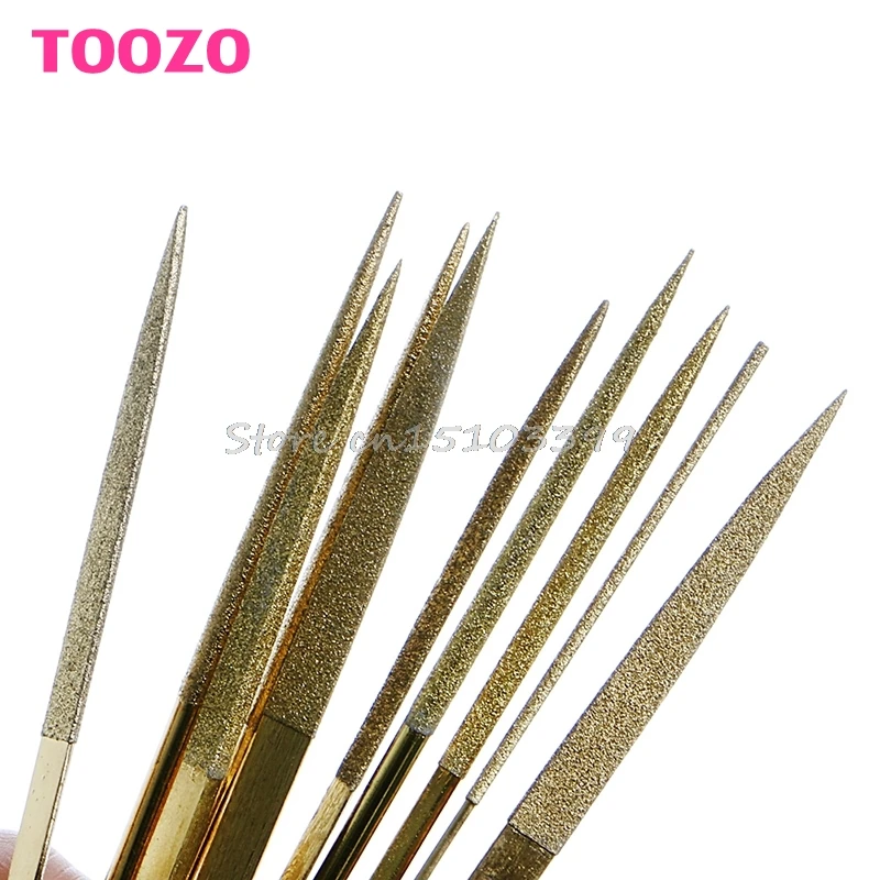 10Pcs Titanium Diamond Coating Needle Flat File Set Metal Working Craft Tools G08 Whosale&DropShip|file set|diamond coatingflat file |