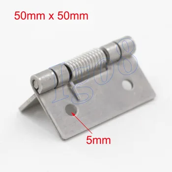 

Silver Tone Spring Loaded Hinge 50mm x 50mm 2" Metal Hinge Elastic Hinge