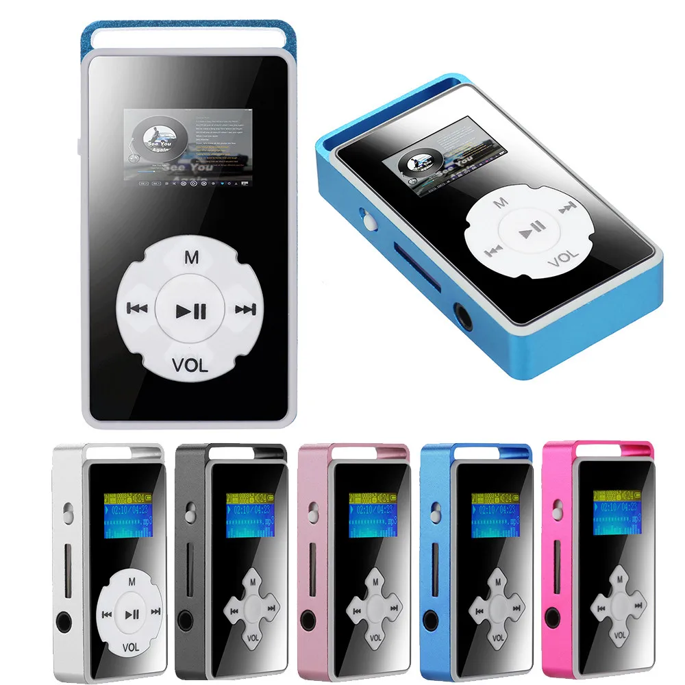 

Digital MP3 Player LCD Screen Support Micro SD TF Card 32G Mirror Music Media Mini Mp3 Support Music Radio Recording Video