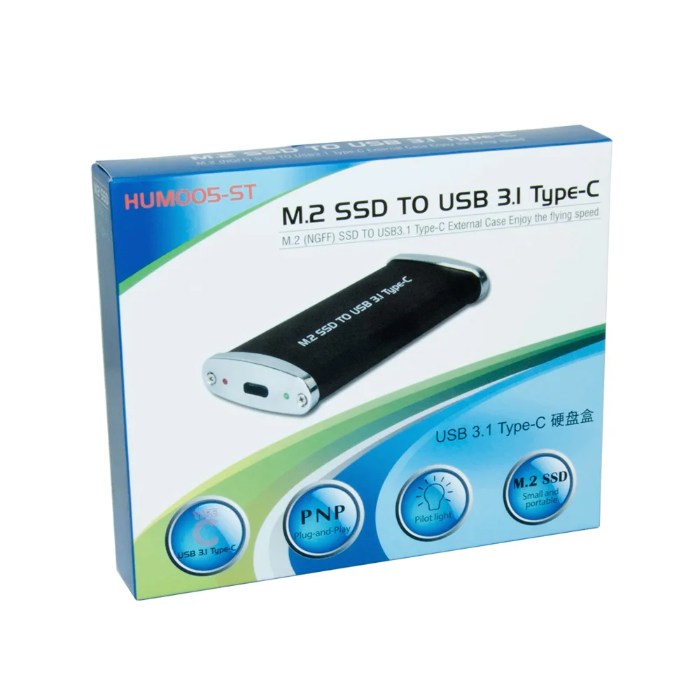 DeepFox USB 3,1 Тип C к NGFF M.2 B Ключ SSD переходник в корпусе разъем M.2 к USB 3,1 конвертер жесткого диска чехол Поддержка 10 Гбит/с