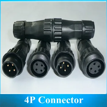 

4 Core M20 Power Cord Waterproof Connector, 4pin Wire Cable Waterproof Terminal 10PCS