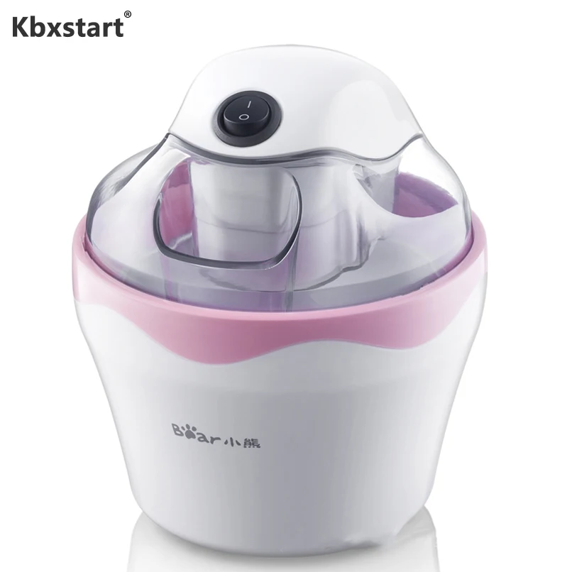 

Kbxstart 220V Ice Cream Maker Household Mini Electric Frozen Sorbet Maker Soft Ice Cream Machine For DIY Fruit Ice Cream 500ml