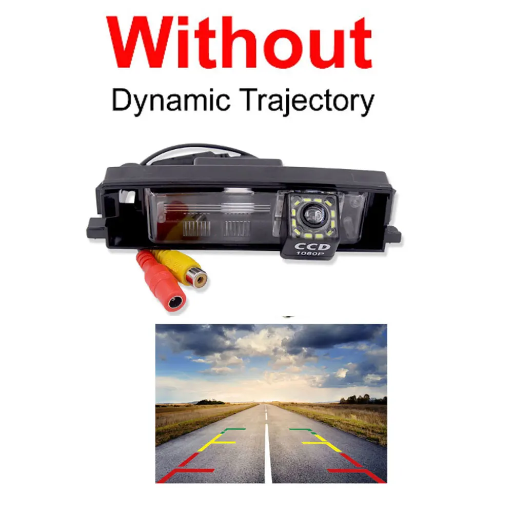Интеллектуальная динамическая траектория треков камера заднего вида резервная обратная парковочная камера для Toyota RAV4 RAV-4 2000-2012 - Название цвета: No Trajectory line