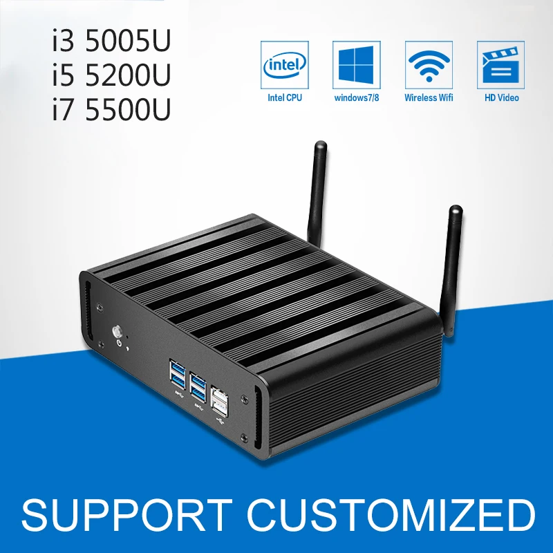  Mini PC Windows 10 16GB RAM Mini Computer Core i3 5005U i5 5200U i7 5500U Graphics 5500 HTPC Office