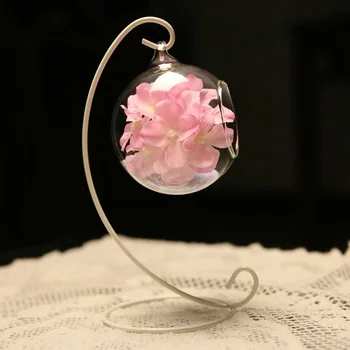 

50pcs Ornament Display Stand, Iron Hanging Stand Rack Holder for Hanging Glass Globe Air Plant Terrarium, Witch Ball wen6012