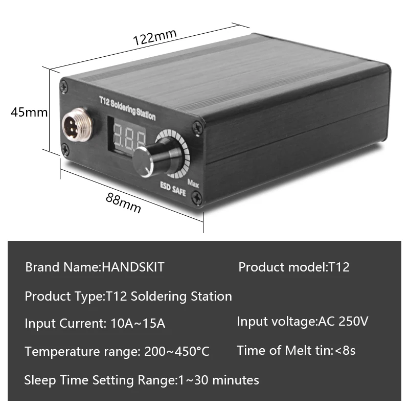 Паяльная станция Handskit T12 220 В цифровая Портативная паяльная Bga с наконечниками