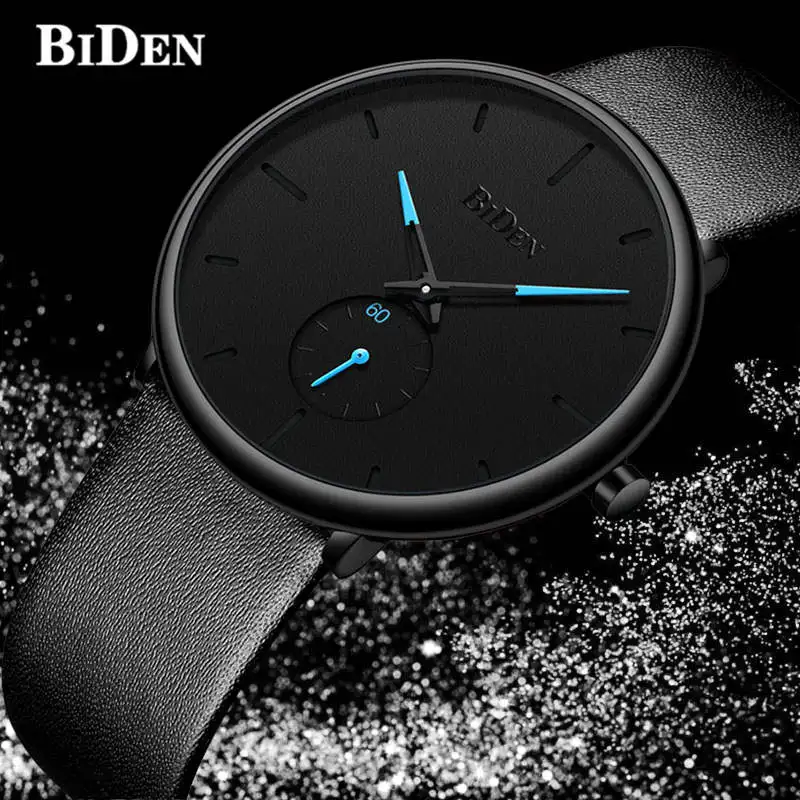 

Biden Fashion Watch Men Waterproof Slim Mesh Strap Minimalist Wrist Watches For Men Quartz Sports Watch Clock Relogio Masculino
