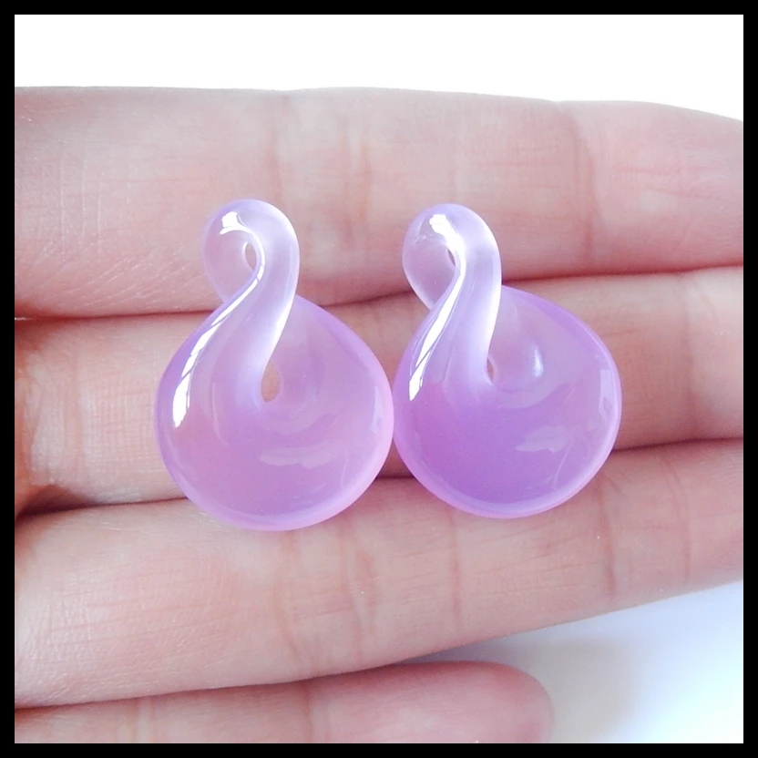 

Semi-precious stones Fashion Purple Agate fashion woman earring beads Pair,25x18x8mm,7.5g