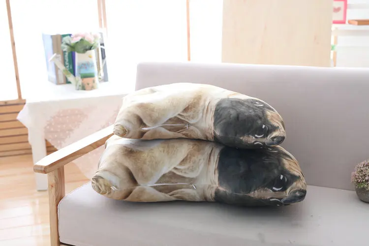 Дропшиппинг 55/70 см Милая имитация собаки плюшевая игрушка 3D печать мягкое чучело животное собака плюшевая подушка для дома Диван Декор