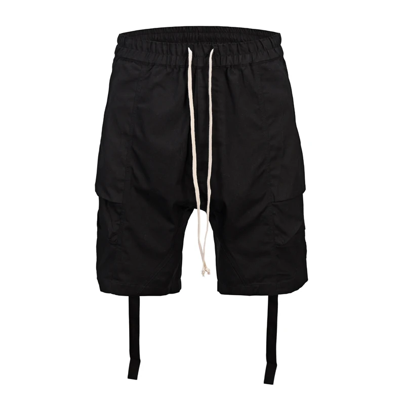 High Street летняя модная уличная Мужская спортивная короткая мужская повседневная классная черная уличная одежда в стиле хип-хоп Дизайнерская одежда на шнурке