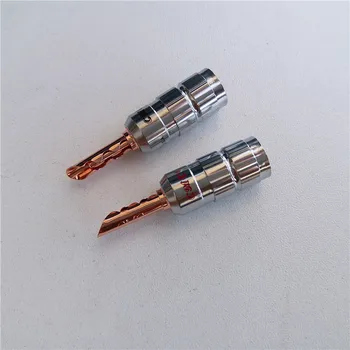 

4pcs CMC banana plug copper jagged sawtooth perfect CMC banana plug connector assembly for amplifier power