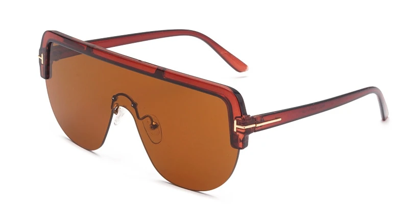 47063 одна линза полуоправа солнцезащитные очки для мужчин и женщин Модные Оттенки UV400 Винтажные Очки