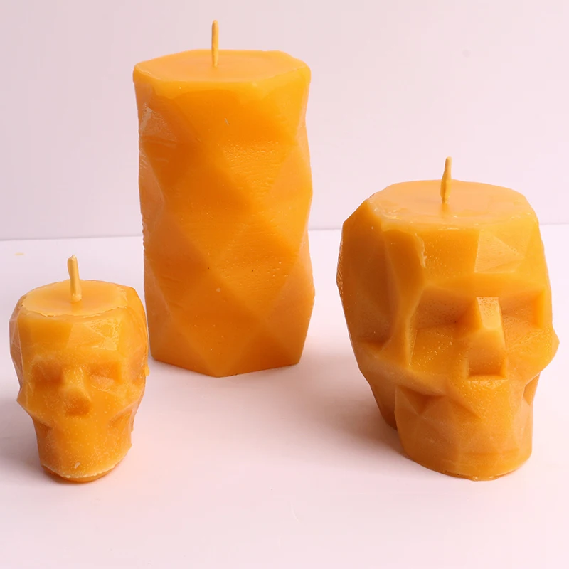 3D геометрическая форма свечи силиконовая форма череп голова ароматерапия гипсовая форма