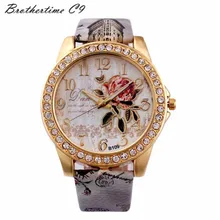 Relojes Mujer Для женщин Мода китайский Стиль Пион шаблон Группа Аналоговые кварцевые наручные часы платье Бизнес Часы Relogio Feminino