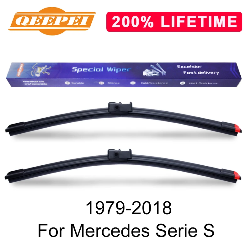 QEEPEI Replace Wiper Blade For Mercedes Serie S 1979-2018 Silicone Rubber Windshield Windscreen Auto Car Accessories | Автомобили и