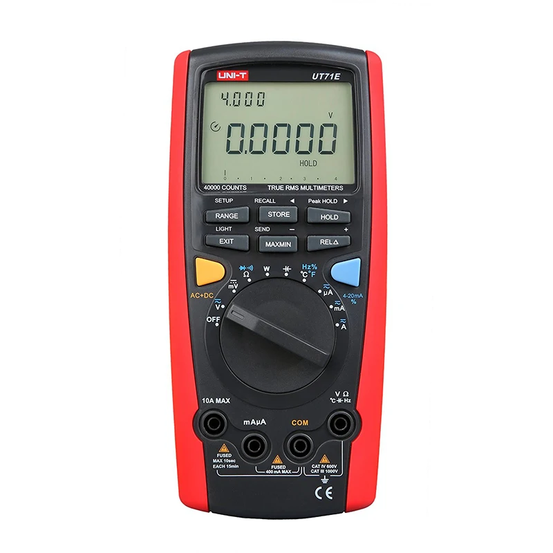 

UNI-T UT71E Intelligent Digital Multimeters LCD True RMS AC DC Volt Amp Ohm Modern Auto Range Multi Testers with USB Interface