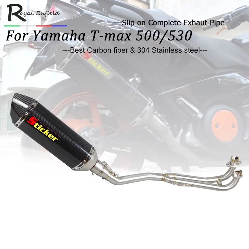 

Exhaust Full system FOR Yamaha T-MAX Tmax 500 530 T-MAX 500 530 2001 - 2016 with exhaust