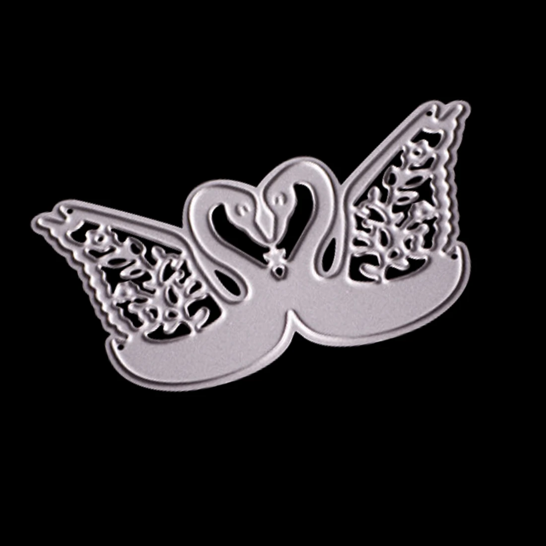1 pair Swan Metal DIY Cutting Dies Stencil Scrapbook Paper Card Embossing