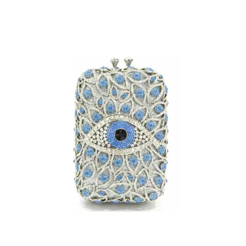 

Women Clutch Bag Eye Pattern Diamond Handbag Female Wedding Shiny Small Clutches Bags Lady Party Bags Small Capacity Bolsa Mujer