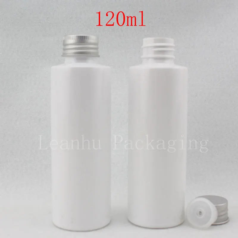 Download 120ML White Plastic Bottle Aluminum Cap , 120CC Shampoo / Lotion Sub bottling , Empty Cosmetic ...