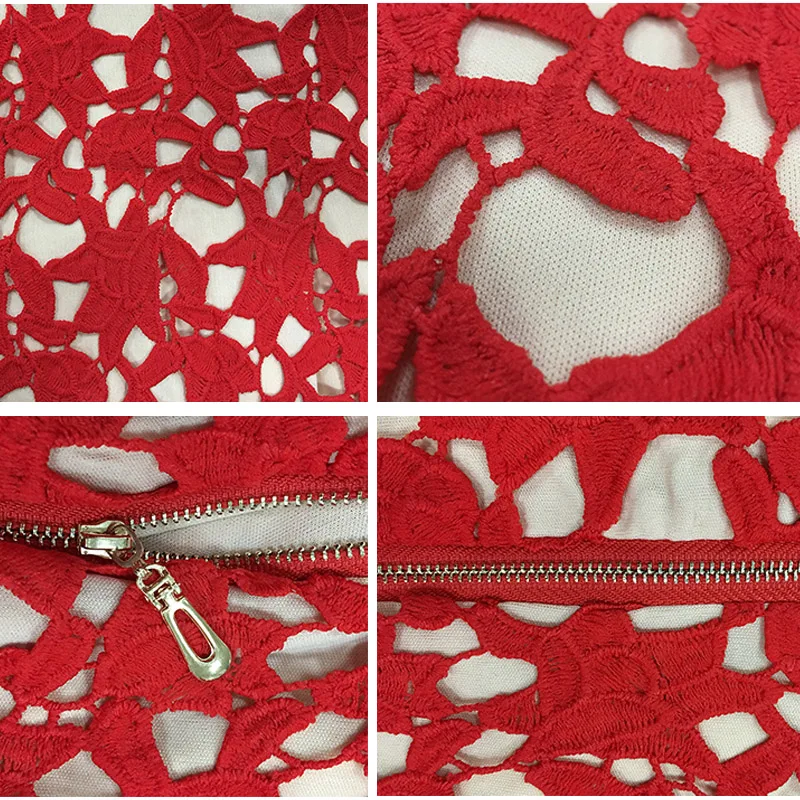 SEBOWEL Elegant Red Lace Spaghetti Strap Party Skater Dress Women Sexy Hollow Out Nude Illusion Backless A-Line Midi Dresses SEBOWEL Elegant Red Lace Spaghetti Strap Party Skater Dress Women Sexy Hollow Out Nude Illusion Backless A-Line Midi Dresses