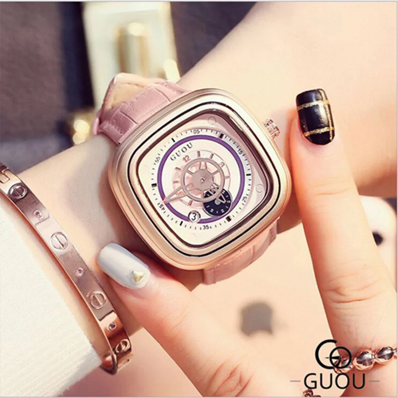 GUOU Academe felling Gemotry magic square dial calender Hadlex genuine