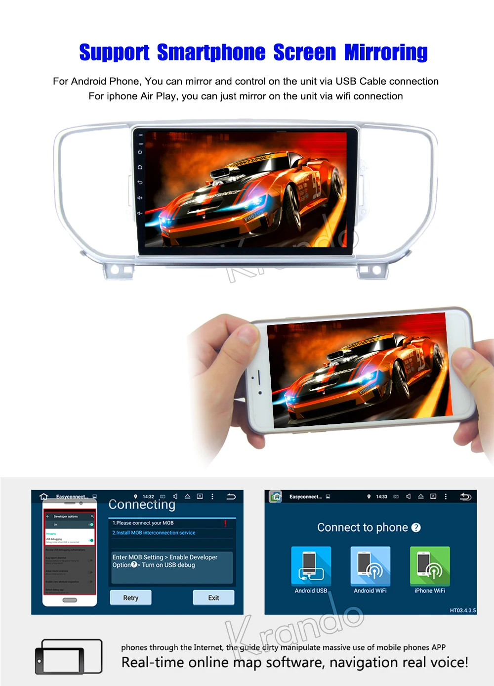 Clearance Krando Android 8.1 9" IPS Full touch Big Screen car multimedia player for Kia Sportage 2015+ radio navigation gps BT wifi 9 Clearance Krando Android 8.1 9" IPS Full touch Big Screen car multimedia player for Kia Sportage 2015+ radio navigation gps BT wifi 9