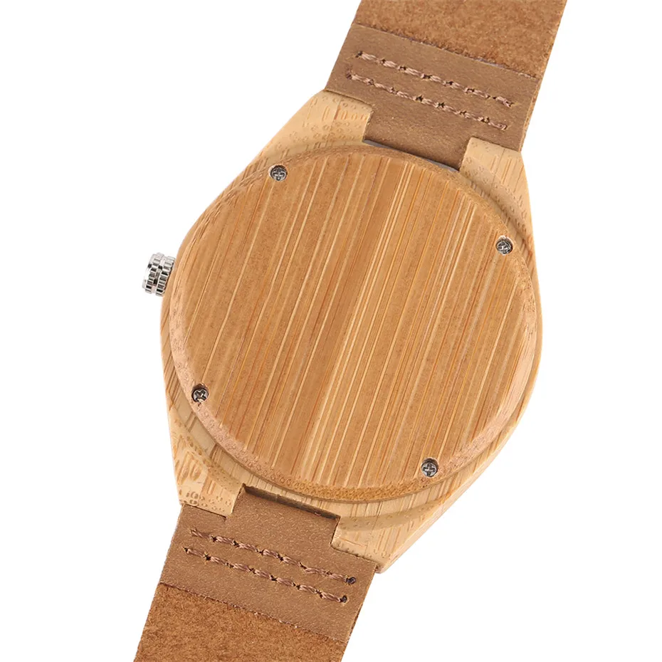 Creative Wood Watch Shark Fish Mens Womens Fashion Natural Bamboo Quartz Wrist Watch Sport Casual Wooden Leather Lucky Gifts Clock Relogio  (5)
