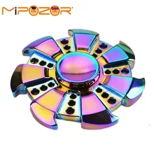Mipozor toupie ручной блесны Непоседа Радуга Семиугольная металла Непоседа Spinner Игрушки Топ EDC палец блесны ручной анти-стресс спиннер спинер
