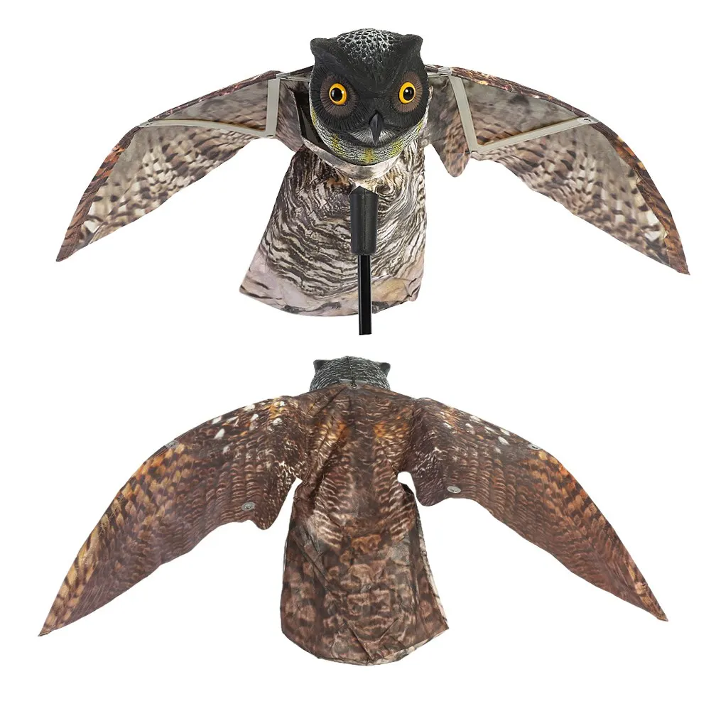 Prowler сова с движущимся крылом сад пугало Хищник манок вредителей Scarer Воробей управление птицами поставки