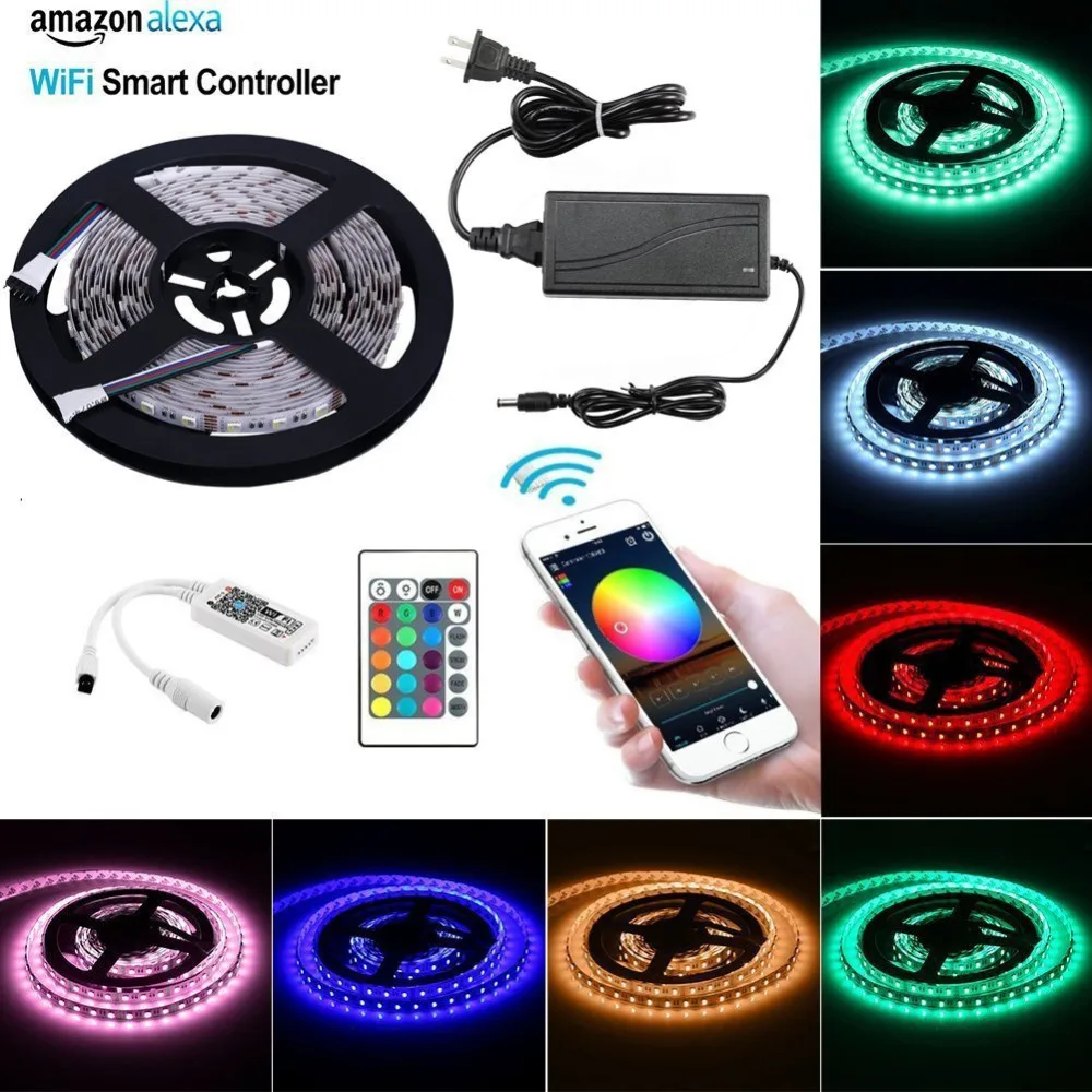 16.4Ft Flexible LED Strip Light Kit SMD 5050 300LEDs RGBW