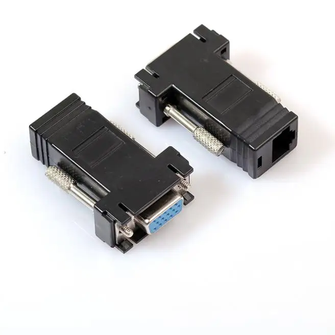 

2pcs RJ45 to VGA Extender Male to LAN CAT5 CAT6 RJ45 Network Ethernet Cable Female Adapter Computer Extra Switch Converter