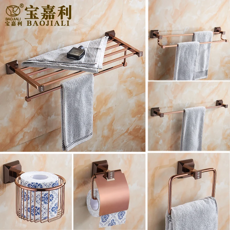 Buy European All copper Rose Gold Diamond Bathroom