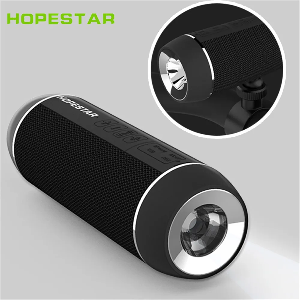 

HOPESTAR P11 Portable Bluetooth Speaker Original Waterproof Wireless Subwoofer with Power Bank USB AUX FM Radio Flashlight
