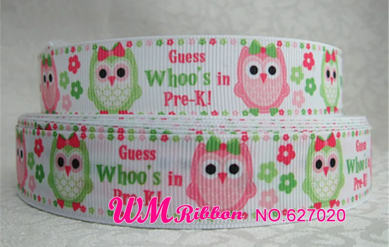 Лента WM 7/8 дюймов 22 мм Happy Kids Grosgrain лента 50yds/рулон школьный номер напечатанные Индивидуальные Лямки для волос - Цвет: 627020