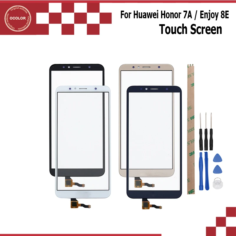 

ocolor For Huawei Honor 7A Enjoy 8E AUM-AL00 AUM-AL20 Touch Panel Touch Screen Digitizer Sensor Replacement With Tools +Adhesive