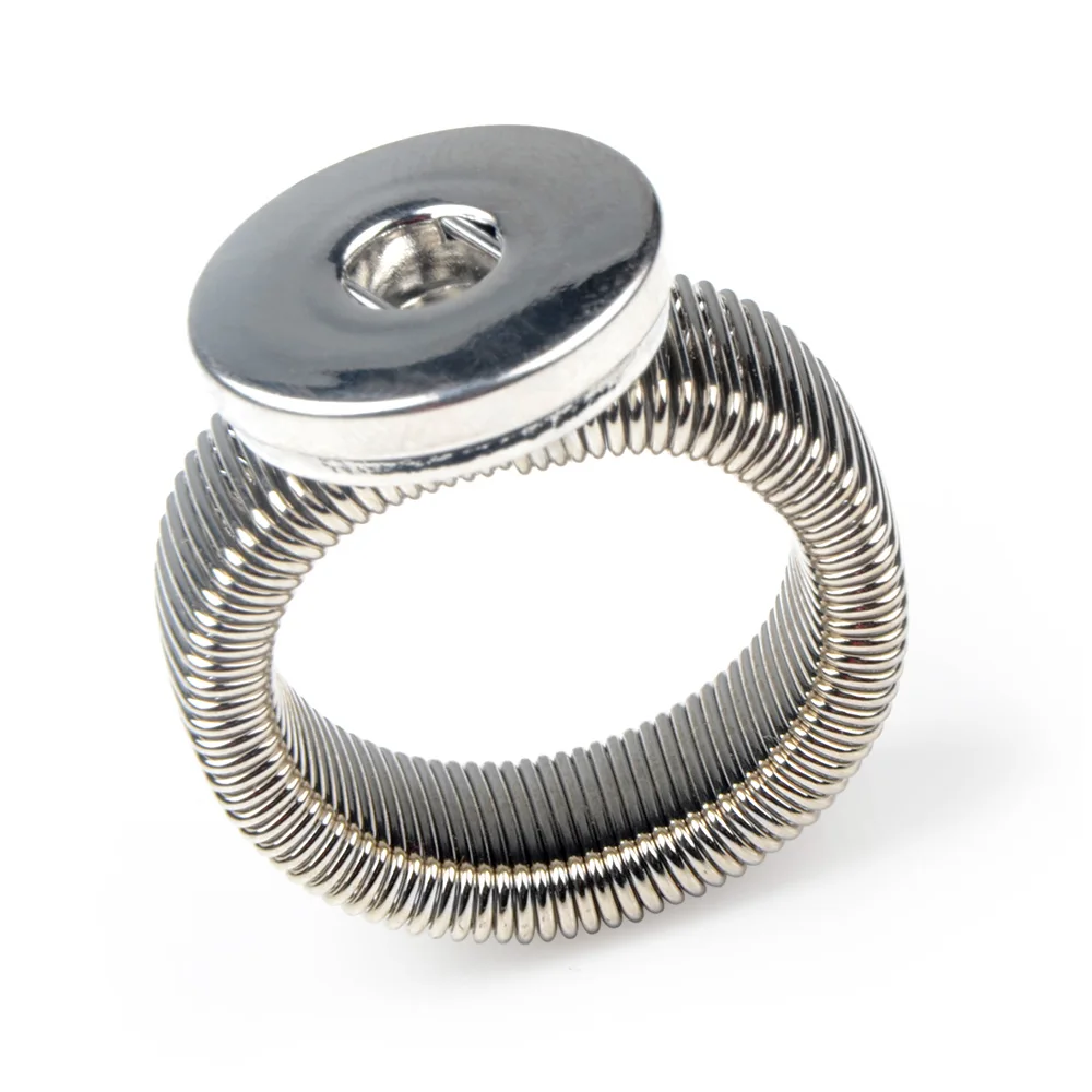 

Free Shipping Fashion Elastic snap button rings fit 18MM Button