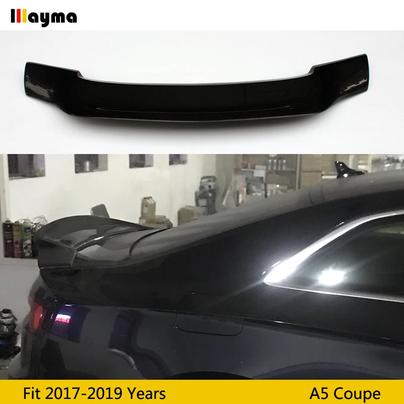 

Renntech style Carbon fiber rear trunk spoiler For Audi A5 2door coupe 2017-2019 year A5 big spoiler Wing (Not fit sline s5 rs5)