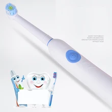 H1201 электрическая вращающаяся зубная щетка Usb Индукционная зарядка подзаряжаемая зубная щетка для взрослых 1 комплект 3 зубная головка Водонепроницаемая Чистка O