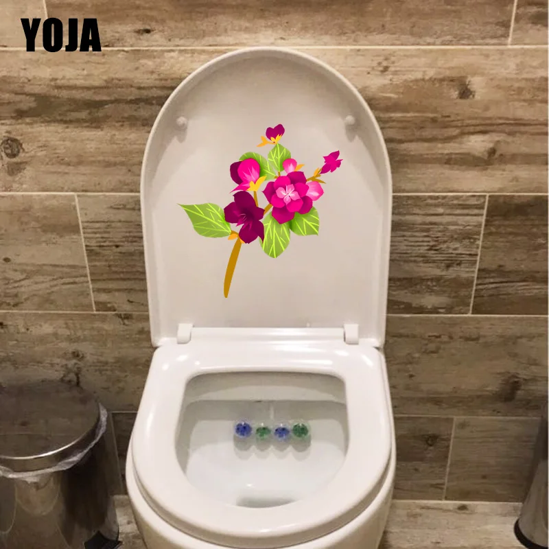 YOJA 20.7*21.5CM Creative Pink Cherry Blossom Fashion Bedroom Wall Decor Decal Toilet Sticker T1-0606 | Дом и сад