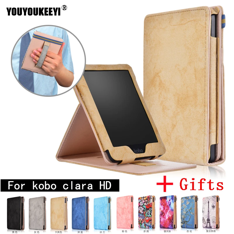 

Ultra Slim Shockproof Cover For Funda KOBO Clara Clear HD 6 inch (2018) Auto Sleep Wake up Smart Leather For Kobo Clara HD Case
