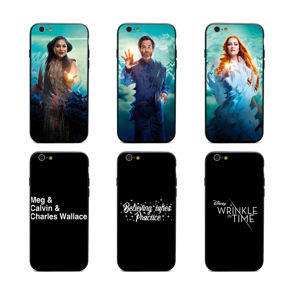 A морщинки вовремя ТПУ + PC черные чехлы для телефонов Чехлы iPhone X 6 7 8 plus 5 5S 6s se Apple