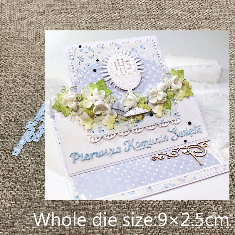 

New Design Craft Metal Cutting Dies Polish word first Holy Communion Scrapbooking Album Paper Card Craft Embossing Die Cuts