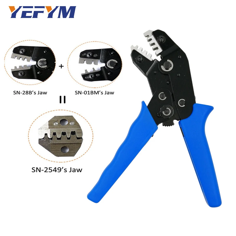Обжимные плоскогубцы YEFYM SN 2549 0 08 2 54 мм2 28 18AWG 2510 весна терминал = 28B + 01BM eupop стиль