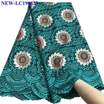 

African 100% Cotton Swiss Voile Lace Fabric In Switzerland Nigerian Lace Fabric 2019 High Quality Embroidered Lace Fabric XC006