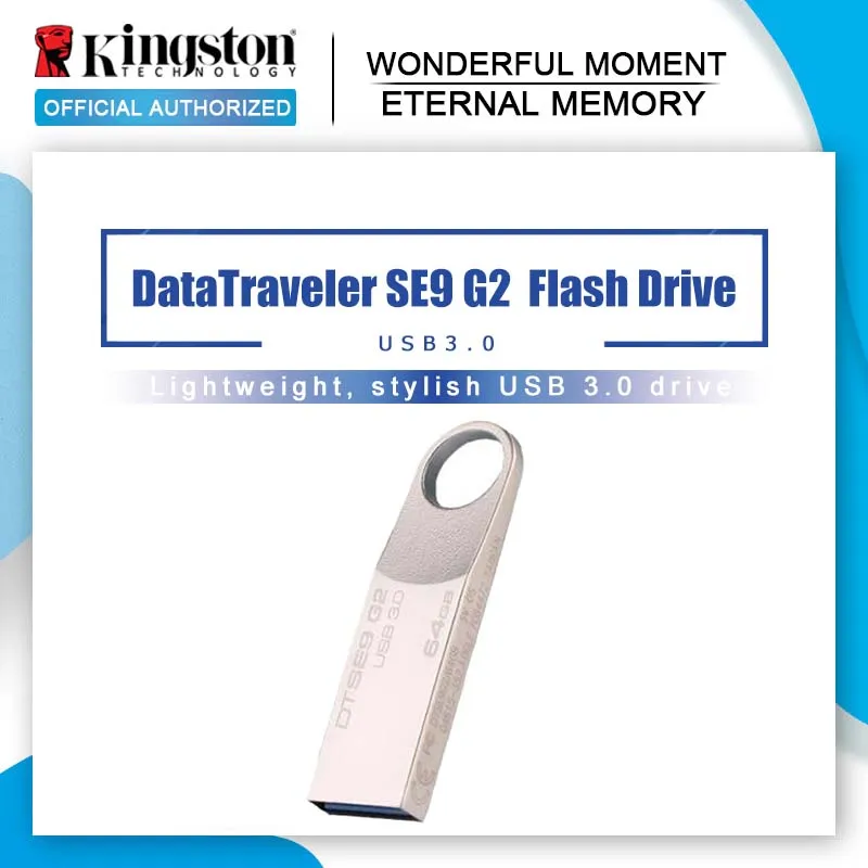 Kingston USB 3,0 DataTraveler USB флеш-накопитель флешки U Stick DTSE9G2 8 ГБ 16 ГБ 32 ГБ 64 Гб 128 ГБ флеш-накопитель металлическая флеш-память