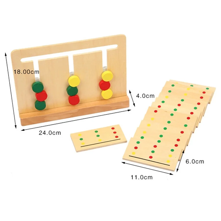 Детская игрушка Монтессори деревянная игрушка обучение три цвета Сортировка массив игра для раннего образования дошкольного обучения